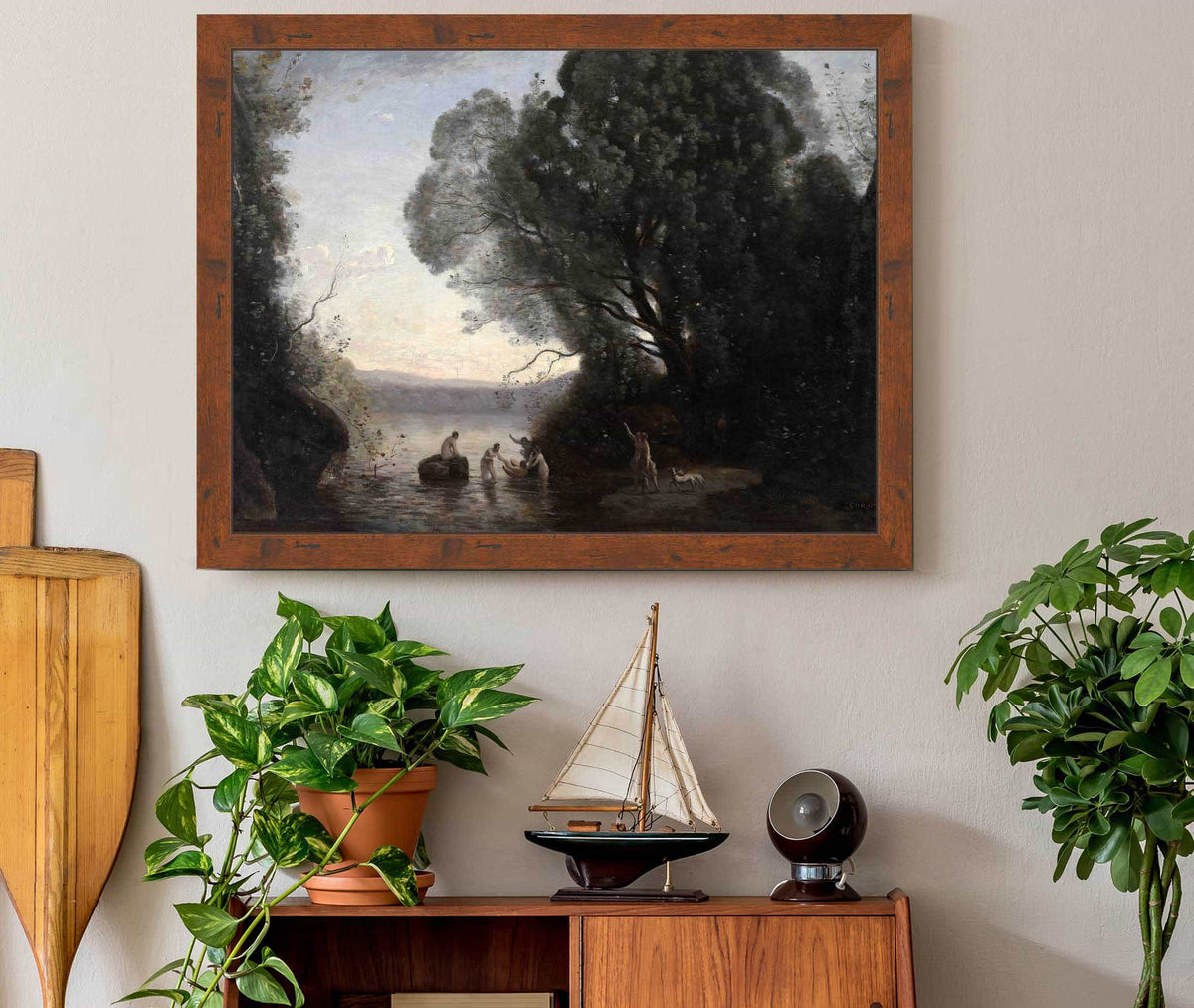 The Bath Of Diana About by Jean Baptiste Camille Corot