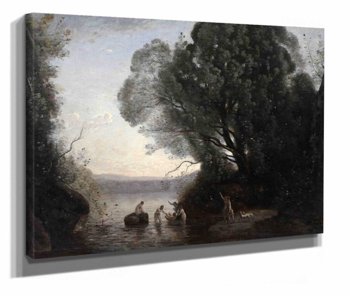 The Bath Of Diana About by Jean Baptiste Camille Corot