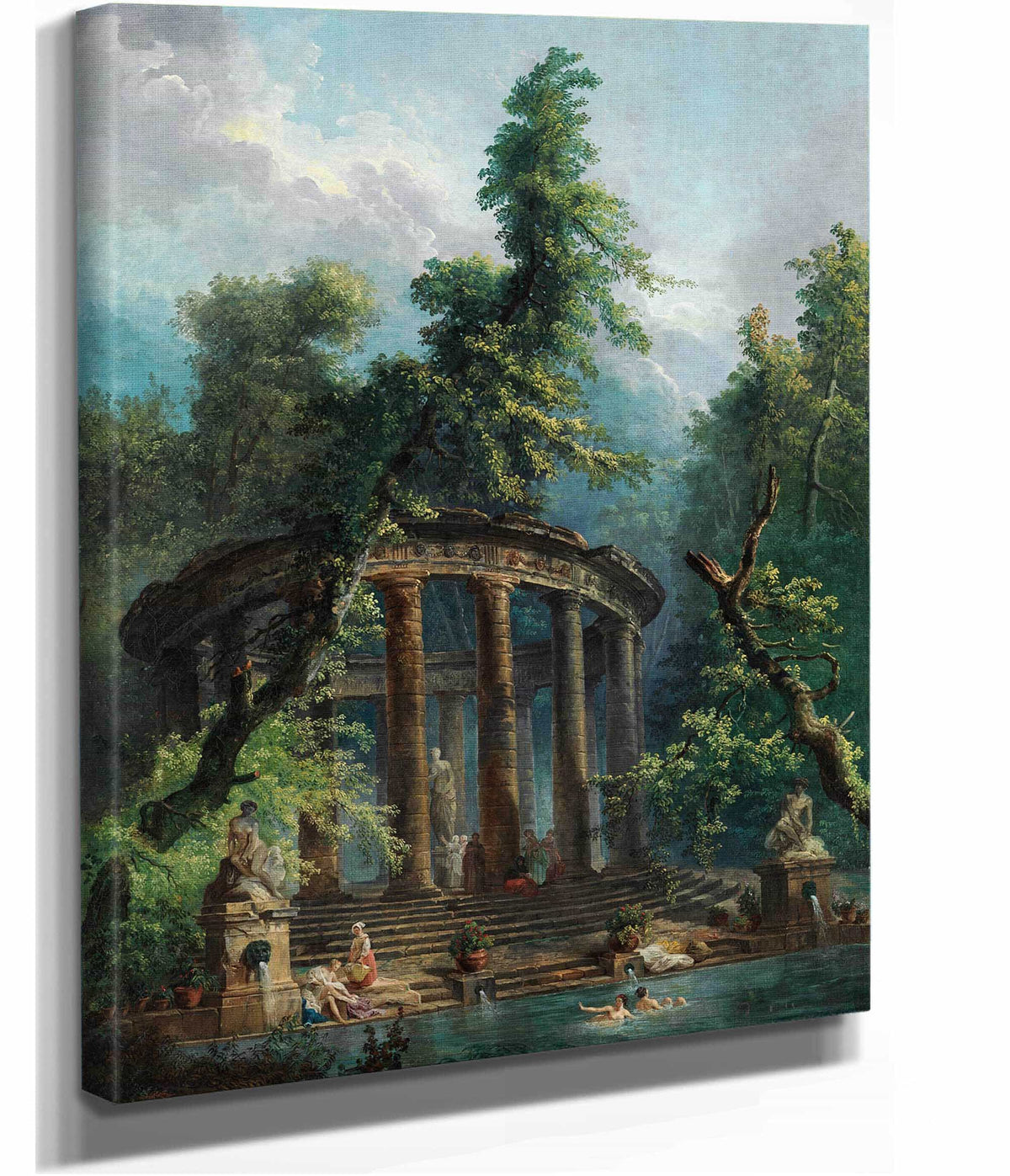 The Bathing Pool by Hubert Robert