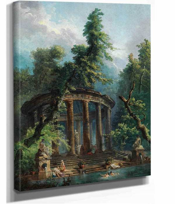 The Bathing Pool by Hubert Robert