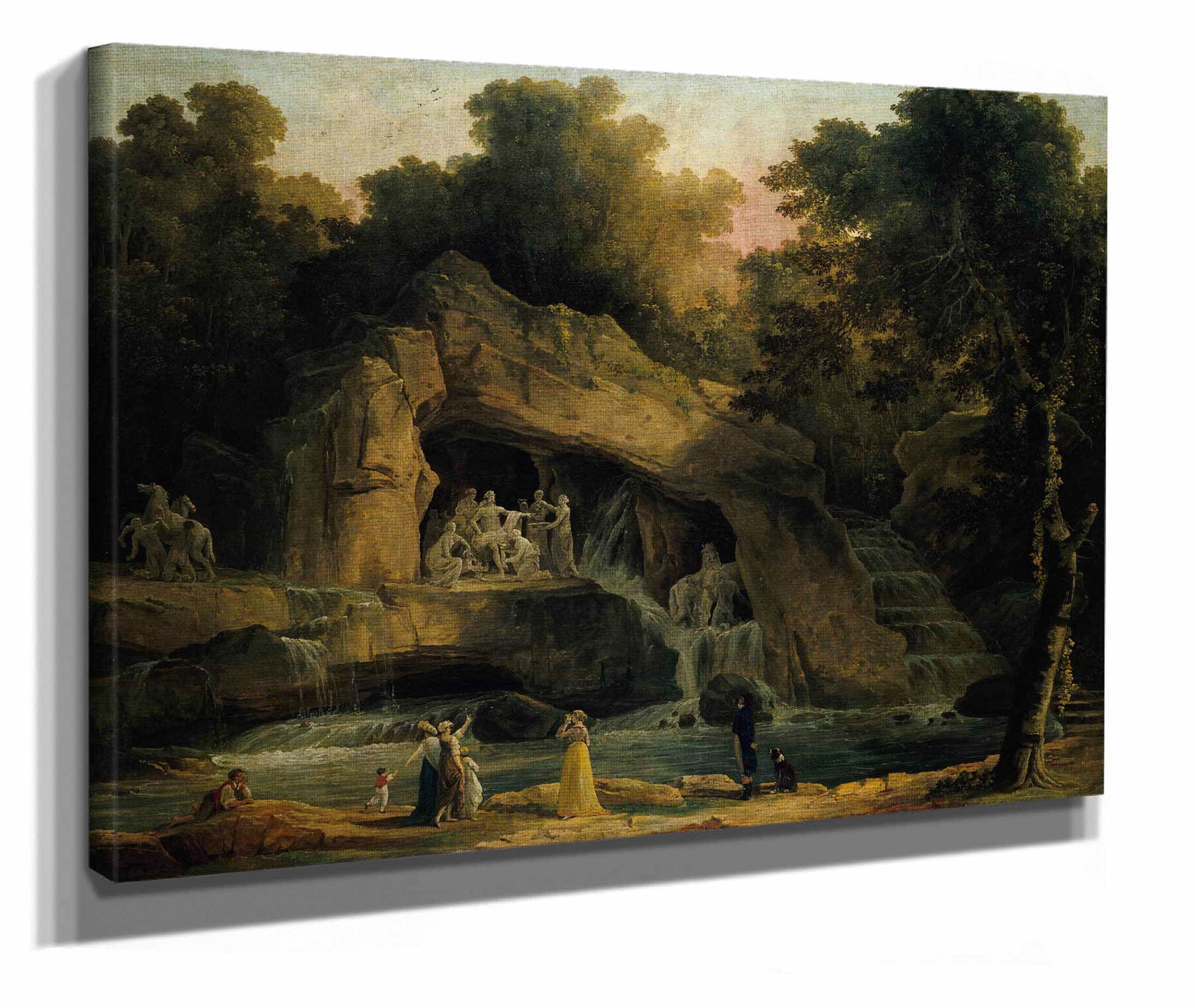The Baths Of Apollo In Versailles by Hubert Robert