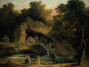 The Baths Of Apollo In Versailles by Hubert Robert