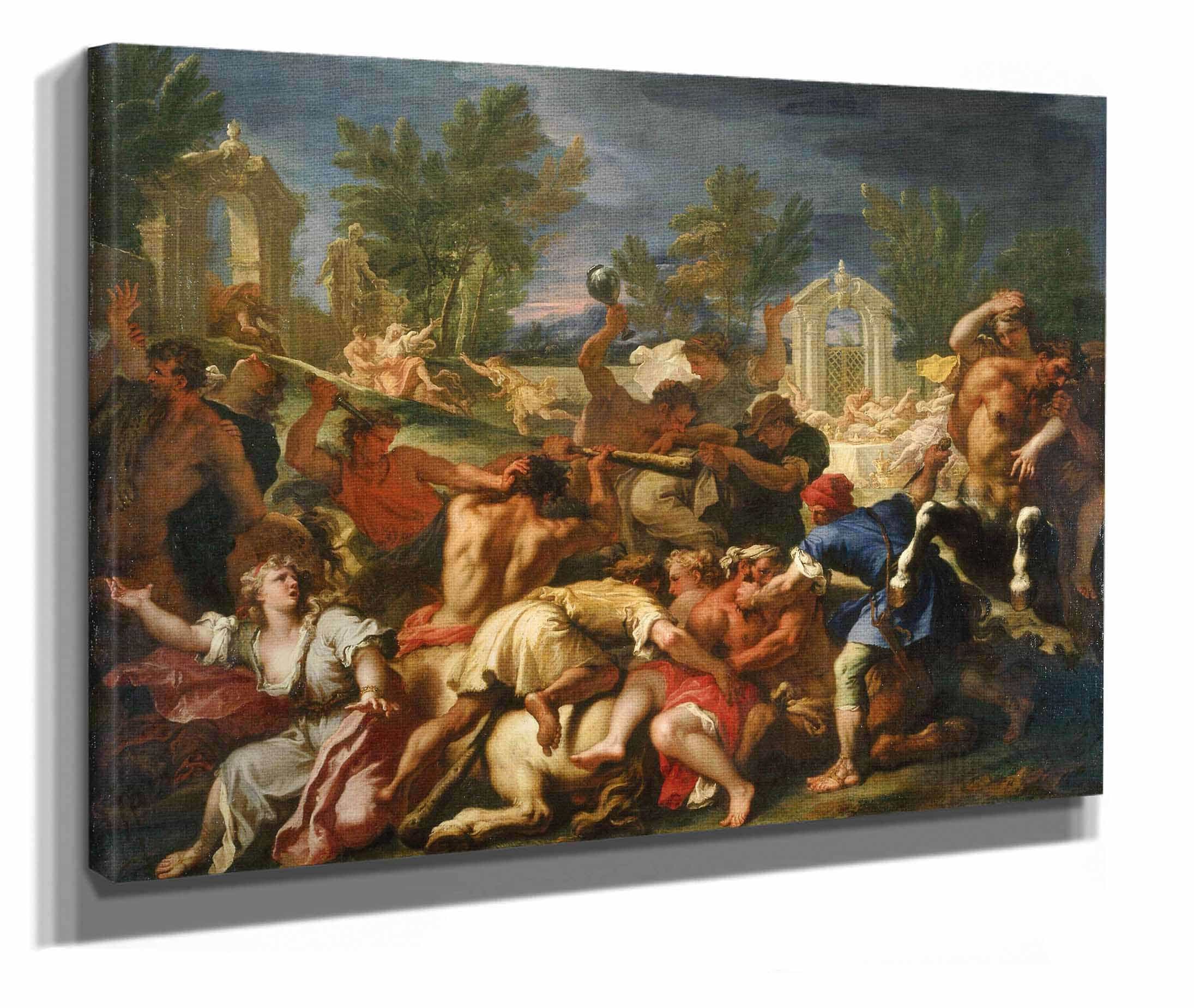 The Battle Of The Lapiths And Centaurs by Sebastiano Ricci