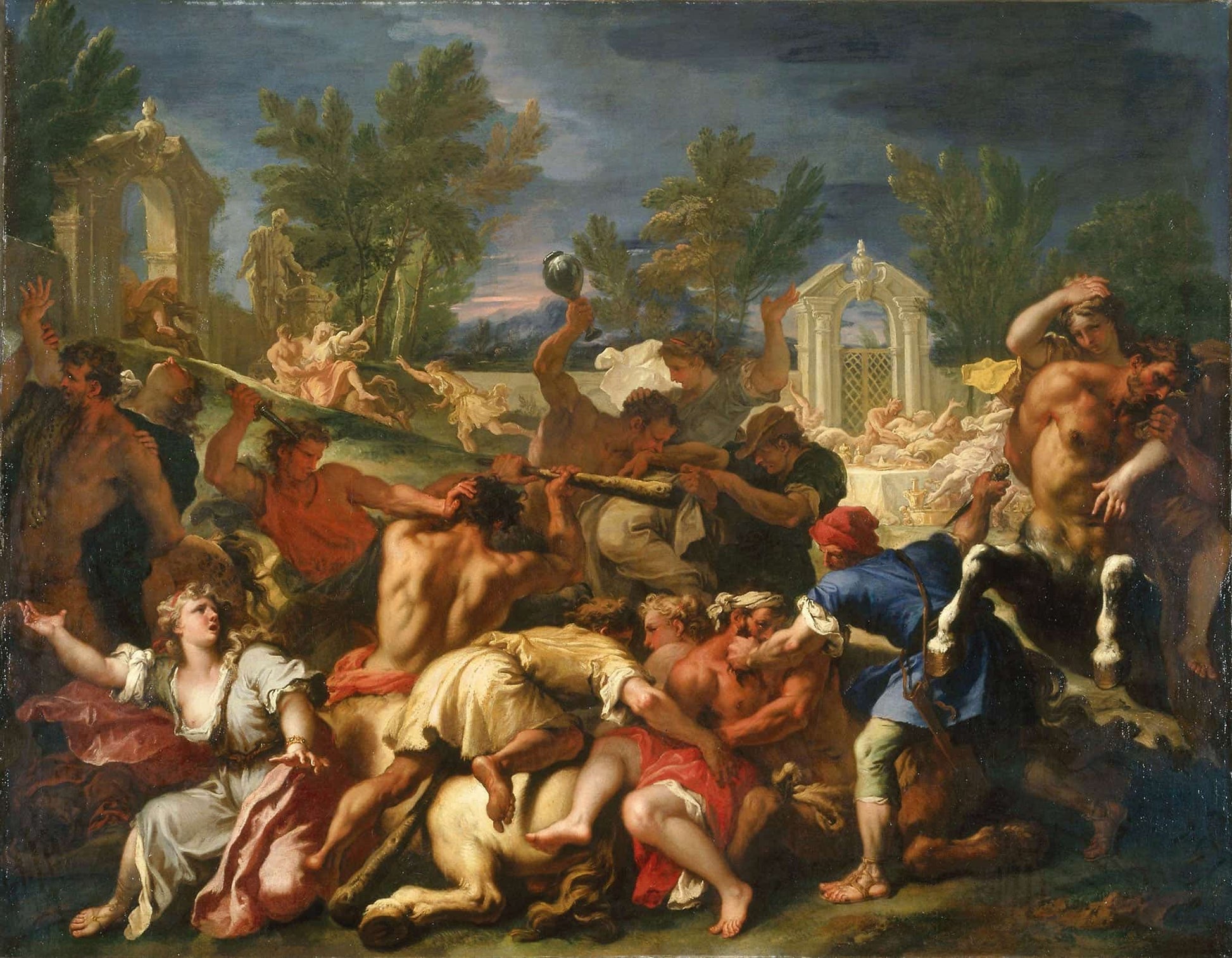 The Battle Of The Lapiths And Centaurs by Sebastiano Ricci