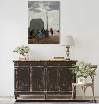 The Beach At Deauville by Eugene Boudin