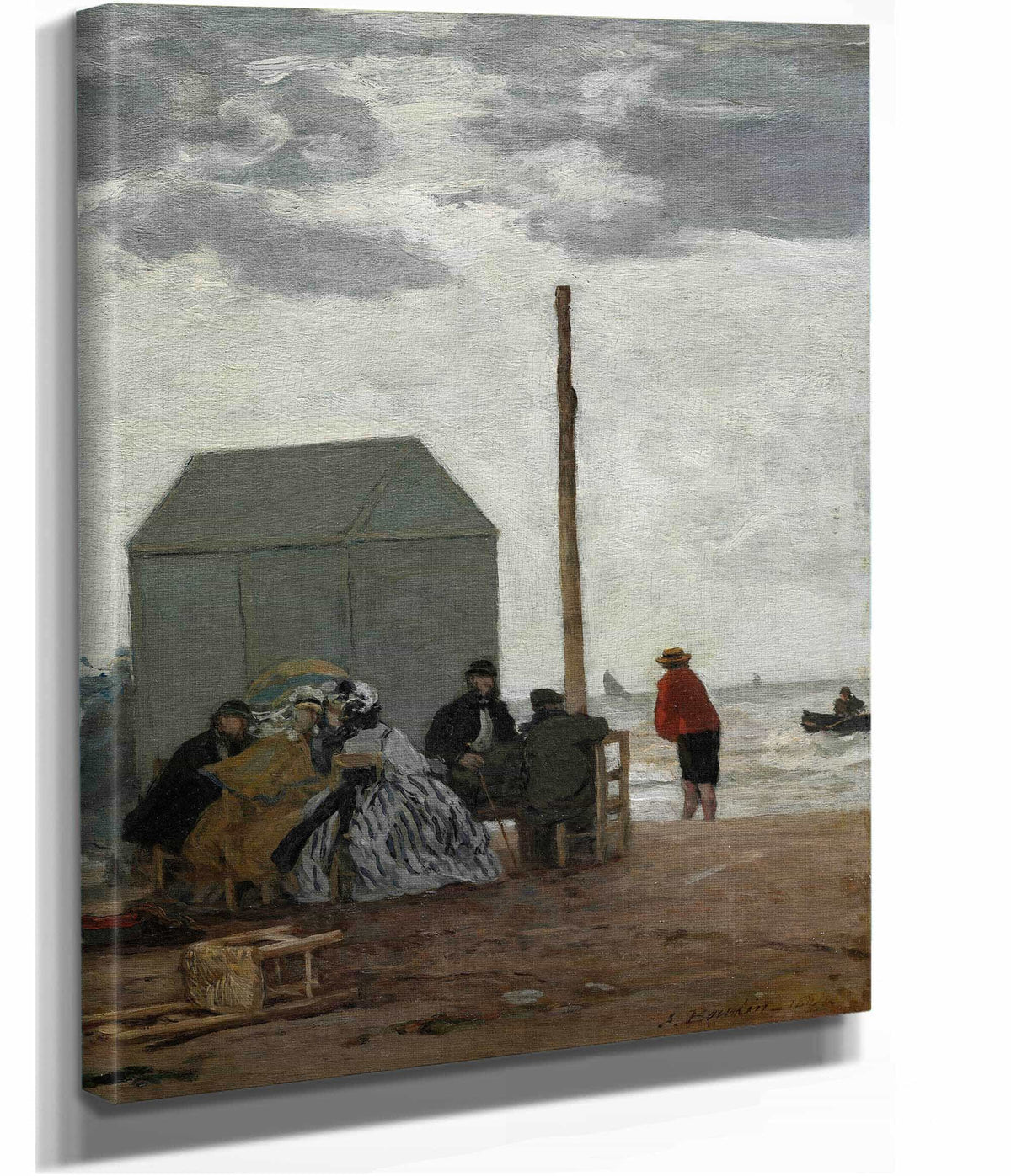 The Beach At Deauville by Eugene Boudin