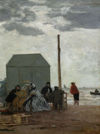 The Beach At Deauville by Eugene Boudin