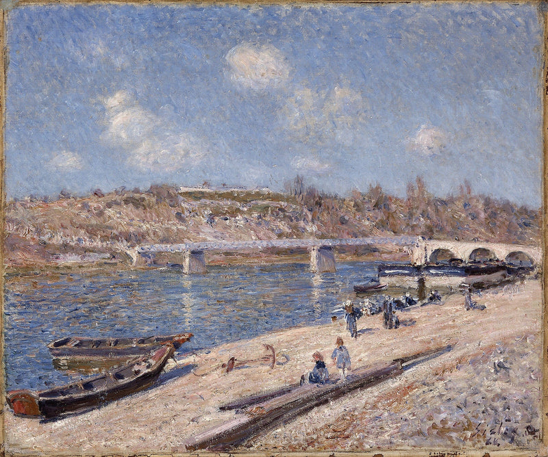 The Beach At Saint Mammes by Alfred Sisley