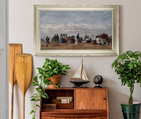 The Beach At Trouville by Eugene Boudin