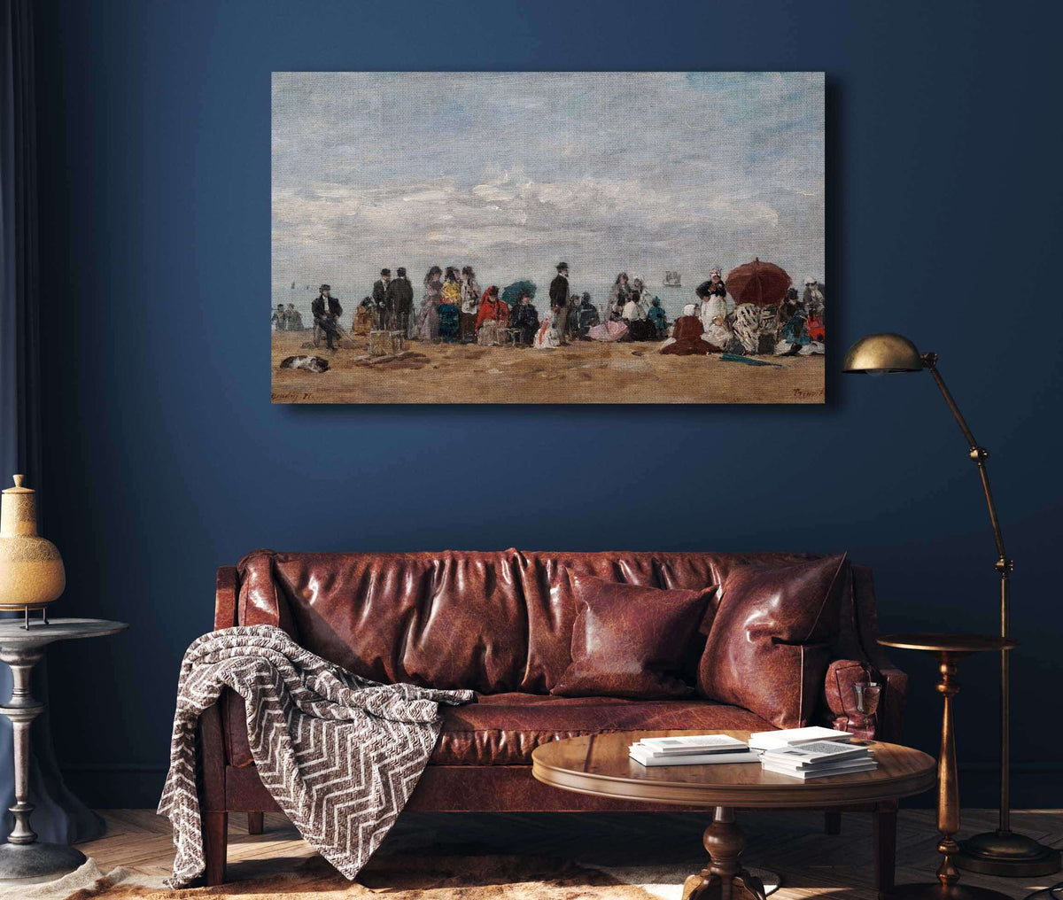 The Beach At Trouville by Eugene Boudin