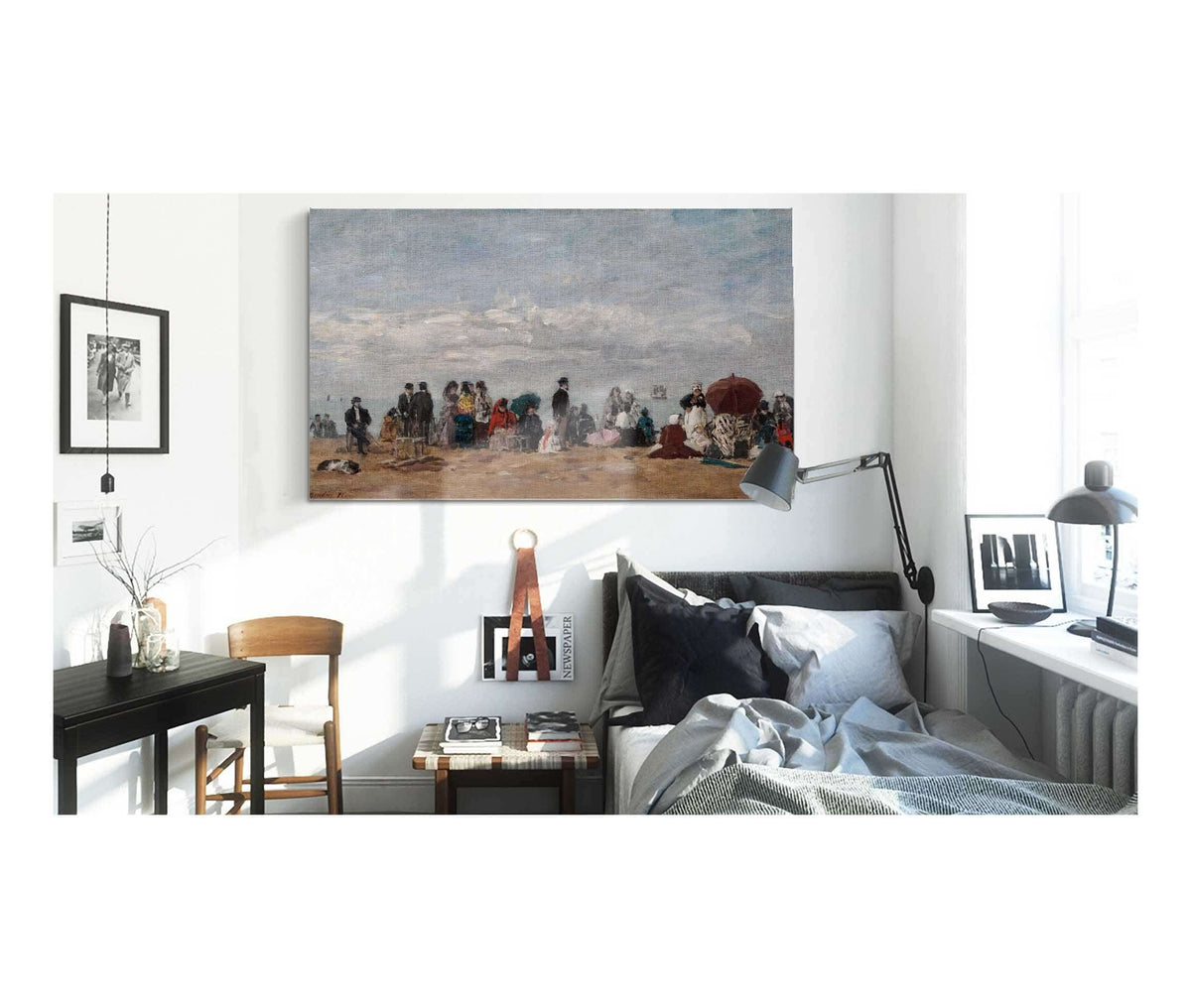 The Beach At Trouville by Eugene Boudin