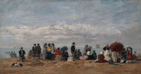 The Beach At Trouville by Eugene Boudin