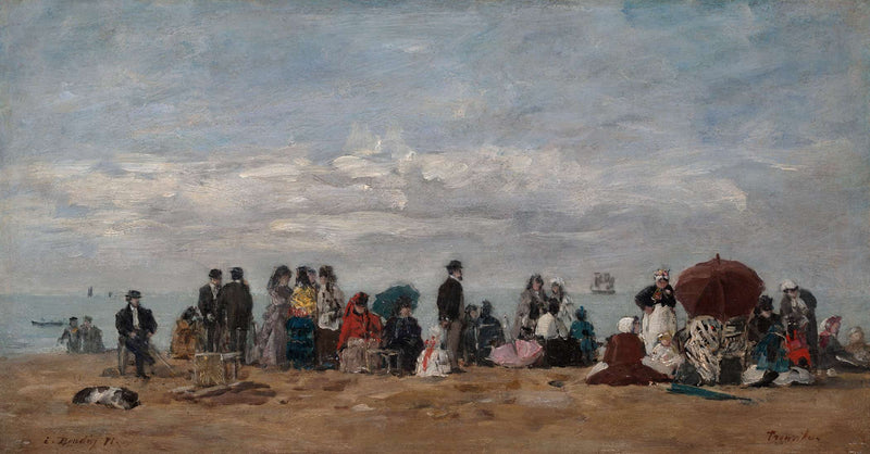 The Beach At Trouville by Eugene Boudin