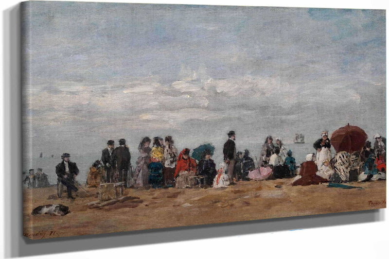 The Beach At Trouville by Eugene Boudin