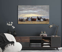 The Beach At Villerville by Eugene Boudin