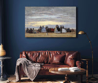 The Beach At Villerville by Eugene Boudin