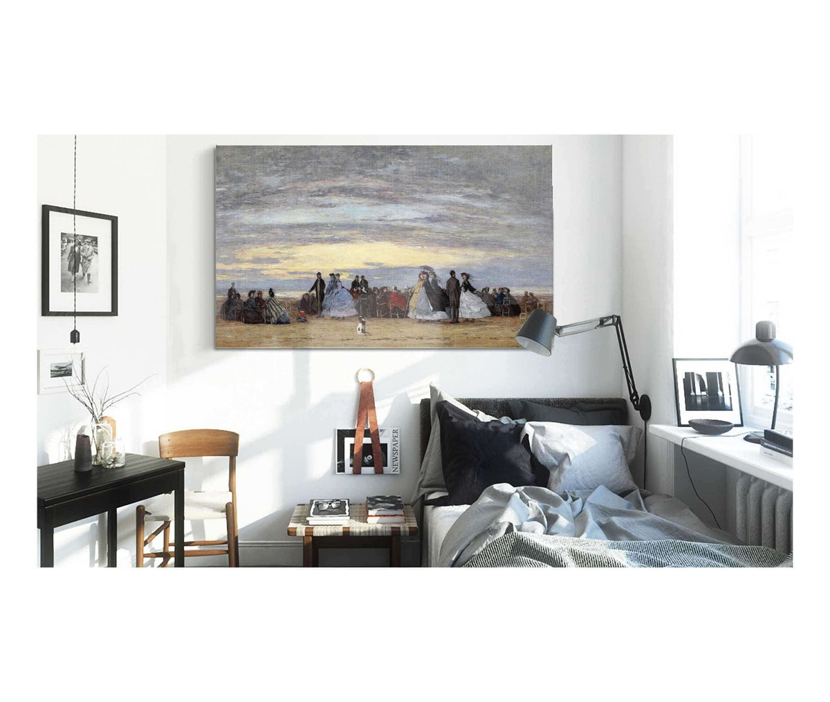 The Beach At Villerville by Eugene Boudin