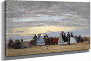 The Beach At Villerville by Eugene Boudin