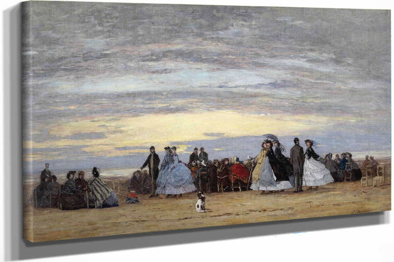 The Beach At Villerville by Eugene Boudin