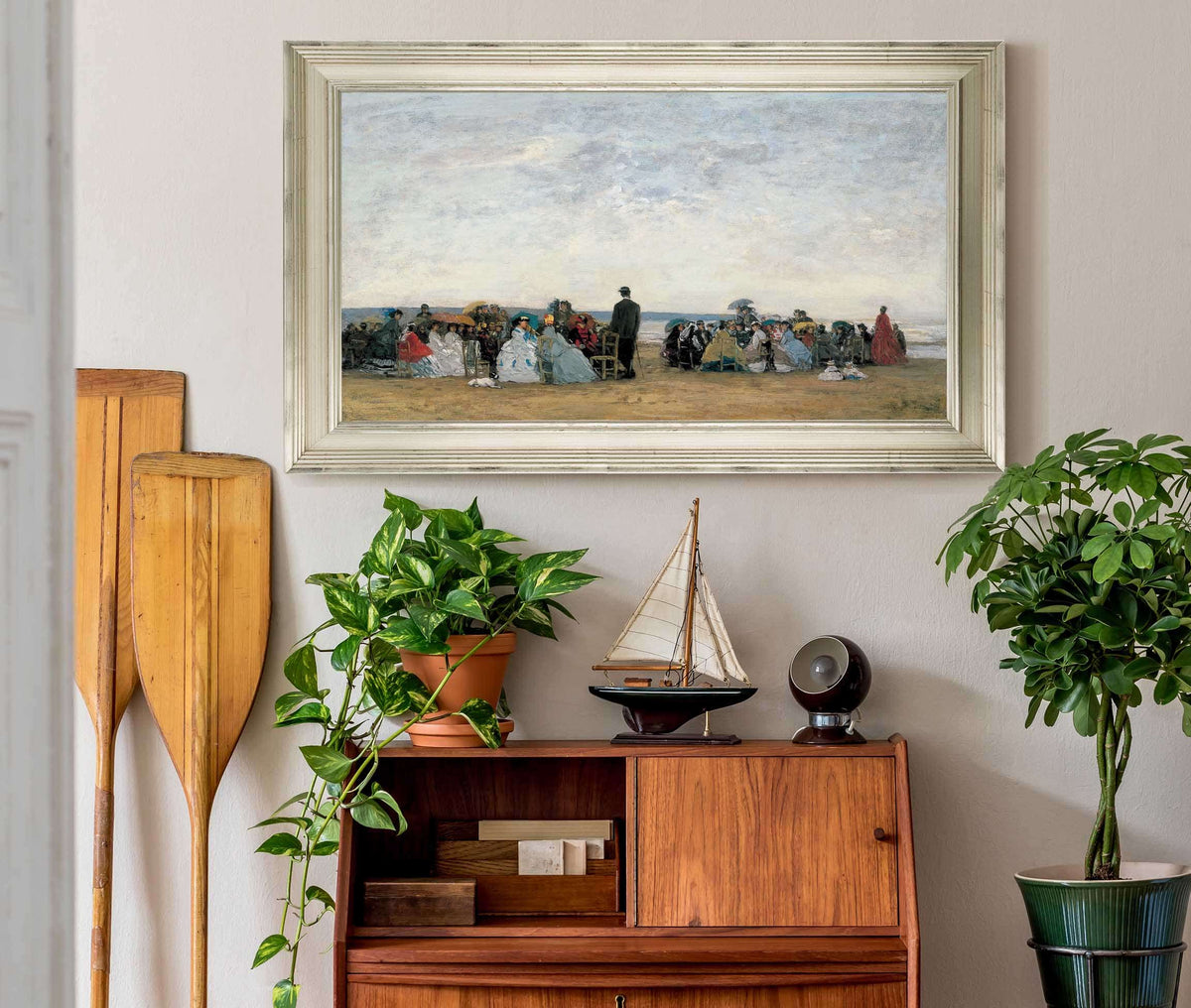 The Beach Near Trouville by Eugene Boudin