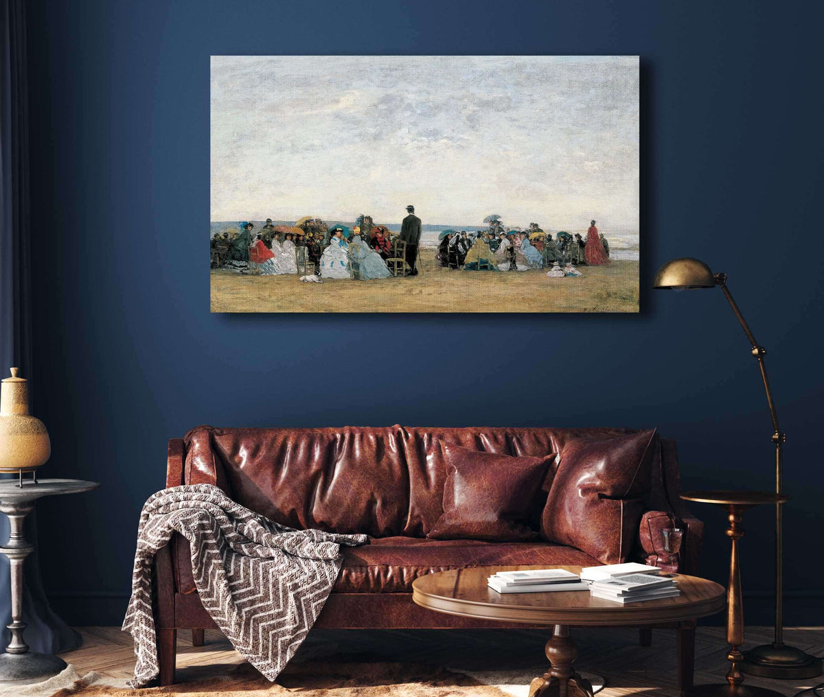 The Beach Near Trouville by Eugene Boudin