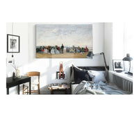 The Beach Near Trouville by Eugene Boudin