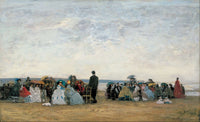 The Beach Near Trouville by Eugene Boudin