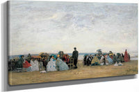 The Beach Near Trouville by Eugene Boudin