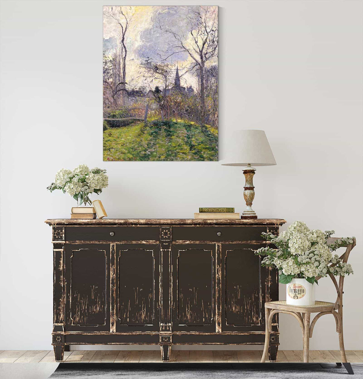 The Bell Tower Of Bazincourt by Camille Pissarro