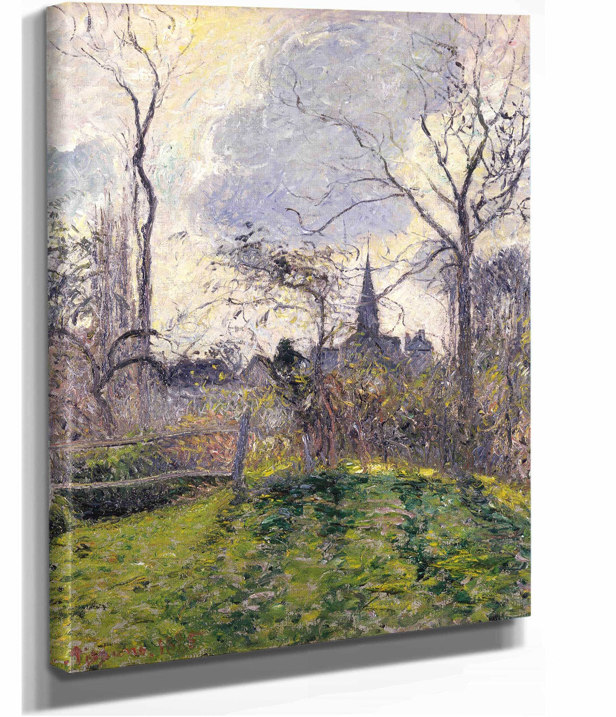 The Bell Tower Of Bazincourt by Camille Pissarro