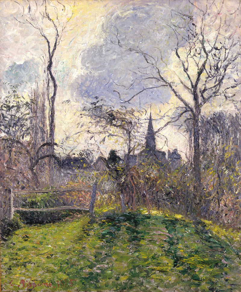 The Bell Tower Of Bazincourt by Camille Pissarro