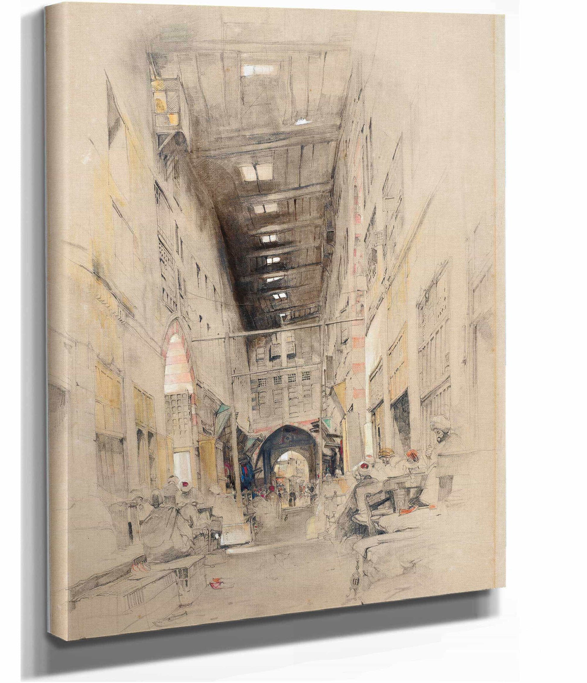 The Bezestein Bazaar El Khan Khalil Cairo by John Frederick Lewis