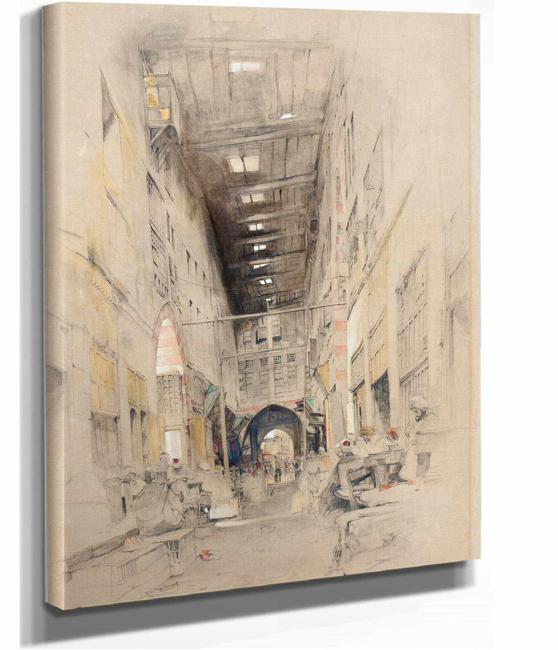 The Bezestein Bazaar El Khan Khalil Cairo by John Frederick Lewis