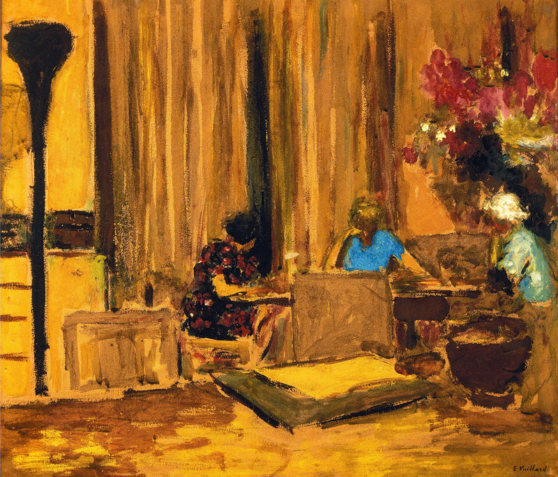 The Billiard Room At The Chateau At Clayes by Edouard Vuillard