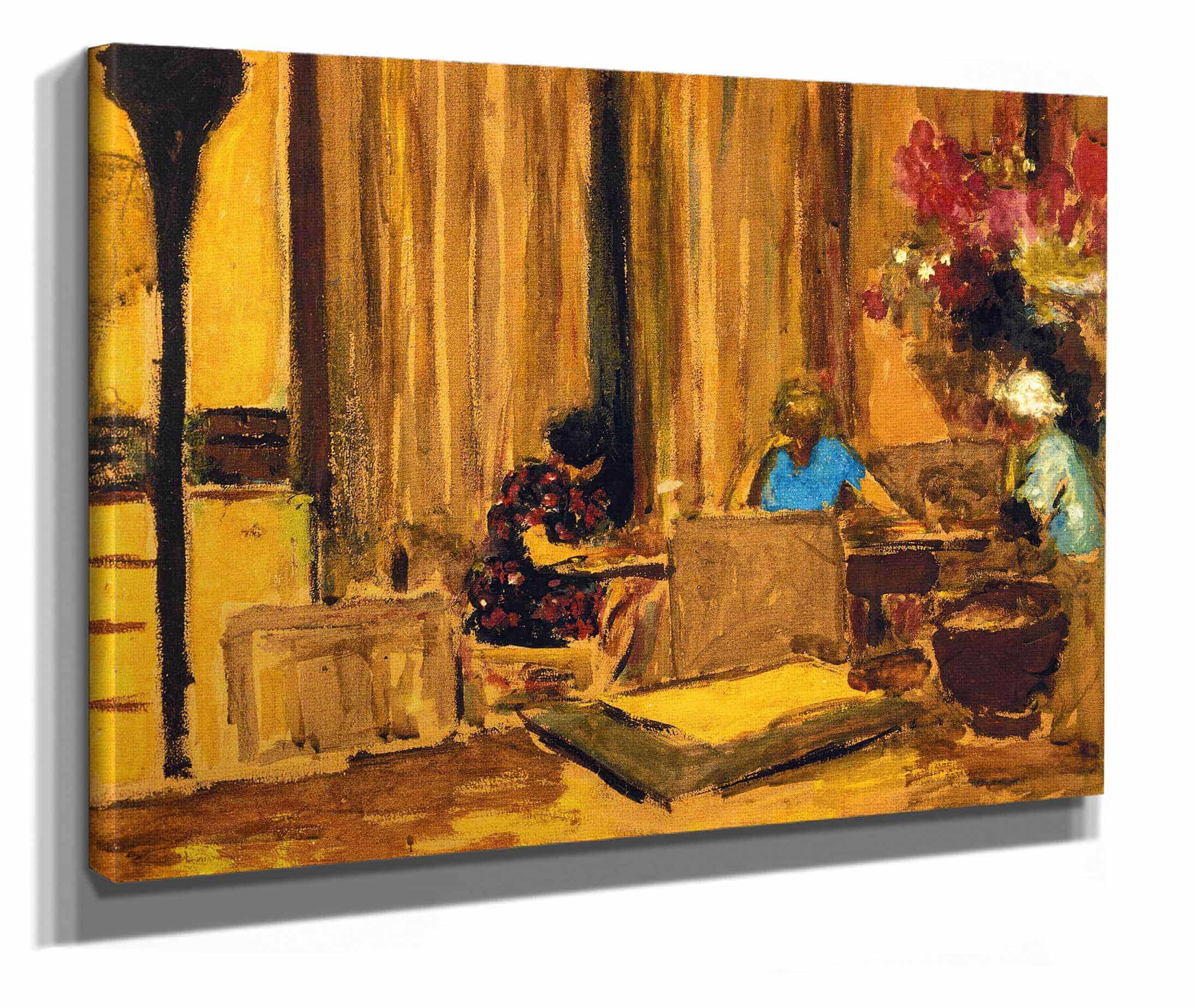 The Billiard Room At The Chateau At Clayes by Edouard Vuillard