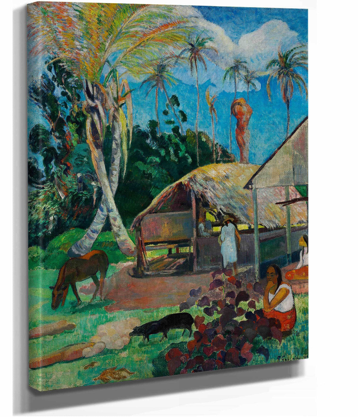 The Black Pigs by Paul Gauguin