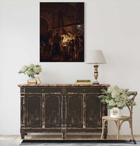 The Blacksmiths Shop by Joseph Wright Of Derby