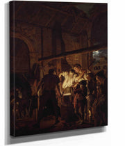 The Blacksmiths Shop by Joseph Wright Of Derby