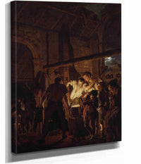 The Blacksmiths Shop by Joseph Wright Of Derby