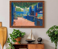 The Blue Courtyard Arenys by Santiago Rusinol