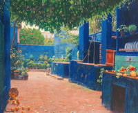The Blue Courtyard Arenys by Santiago Rusinol