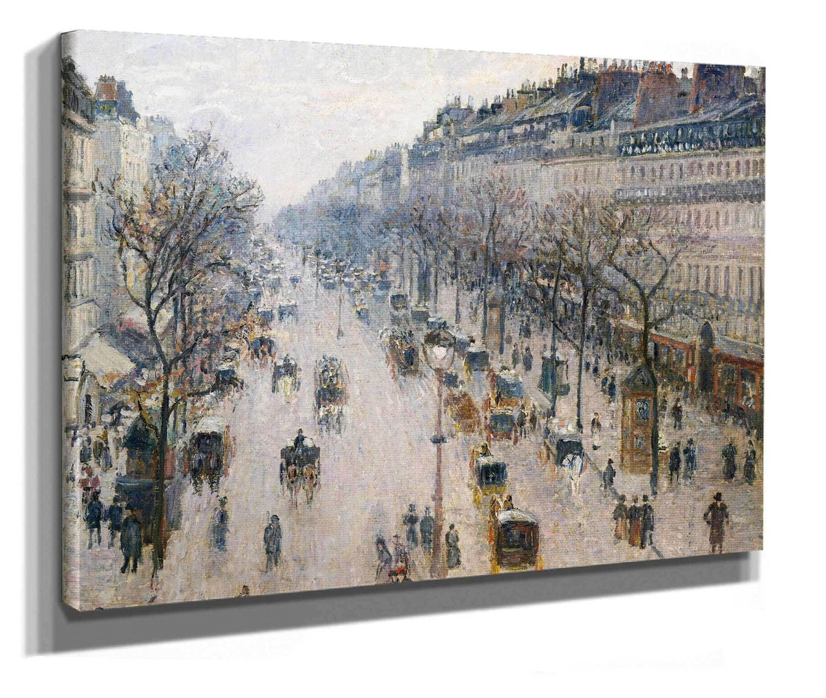 The Boulevard Montmartre On A Winter Morning by Camille Pissarro