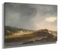 The Bridge Across Tryggevaelde River With A View Of Koge Zealand by Johan Christian Dahl