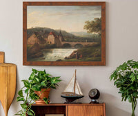 The Bridge And The Waterfall At Dornach Switzerland by Jens Juel