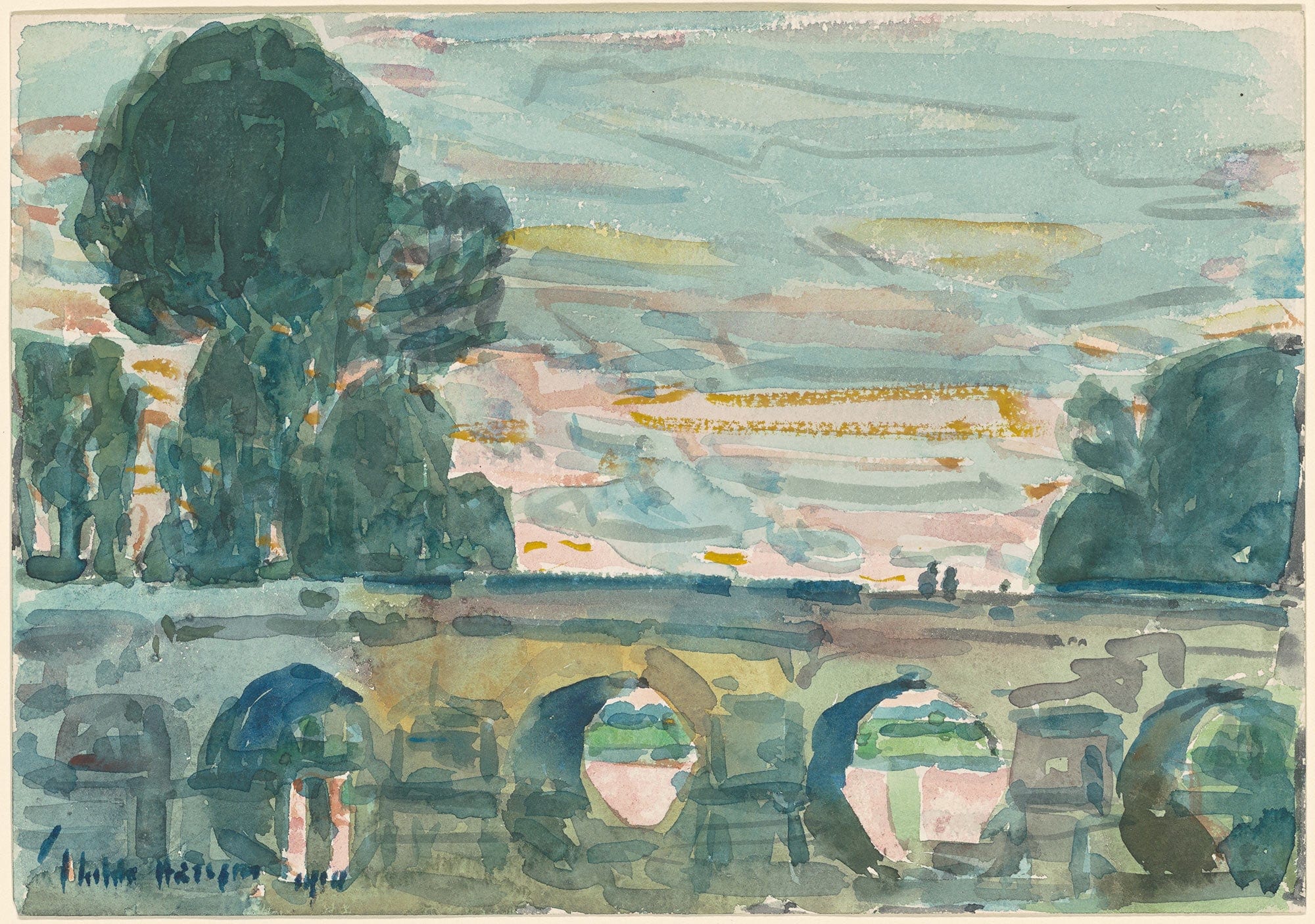 The Bridge At Grez Recto by Childe Hassam
