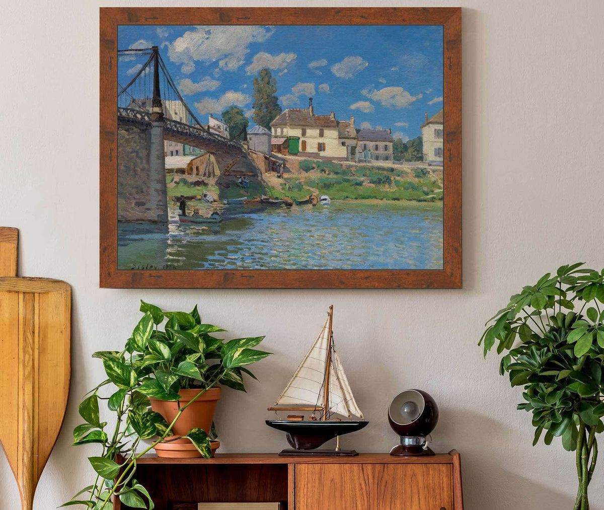 The Bridge At Villeneuve La Garenne by Alfred Sisley