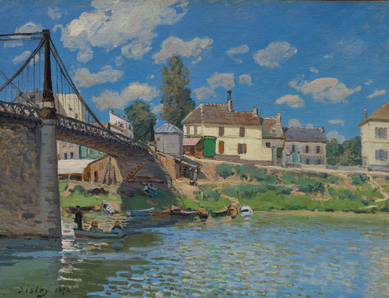 The Bridge At Villeneuve La Garenne by Alfred Sisley
