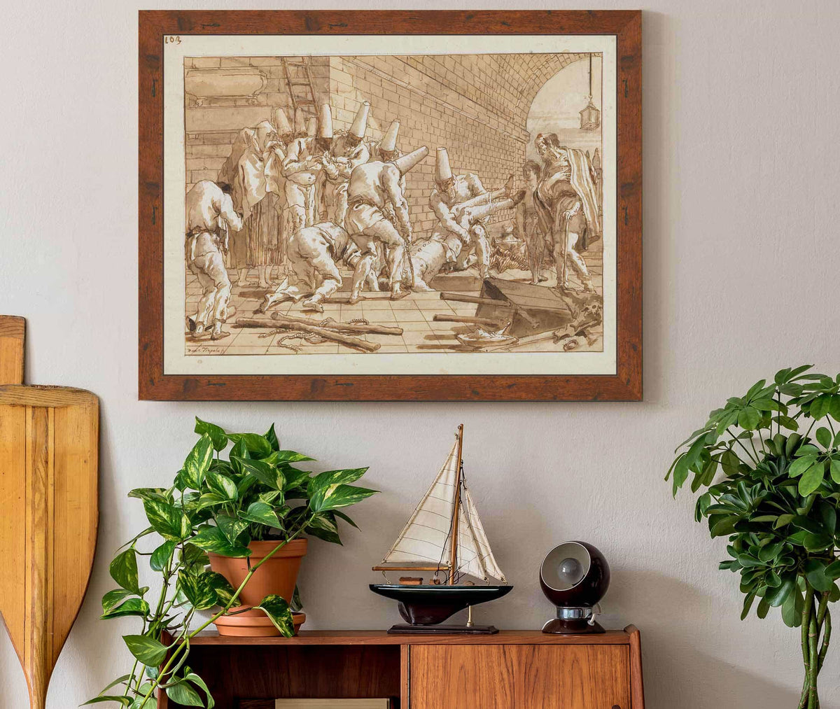 The Burial Of Punchinello by Giovanni Domenico Tiepolo