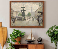 The Bustling Amager Square Cophenhagen by Paul Fischer