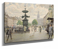 The Bustling Amager Square Cophenhagen by Paul Fischer